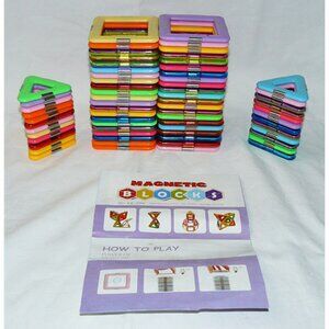 Dream builder Toy 66 Piece Magnetic Tiles Magnet Building Blocks STEM Building